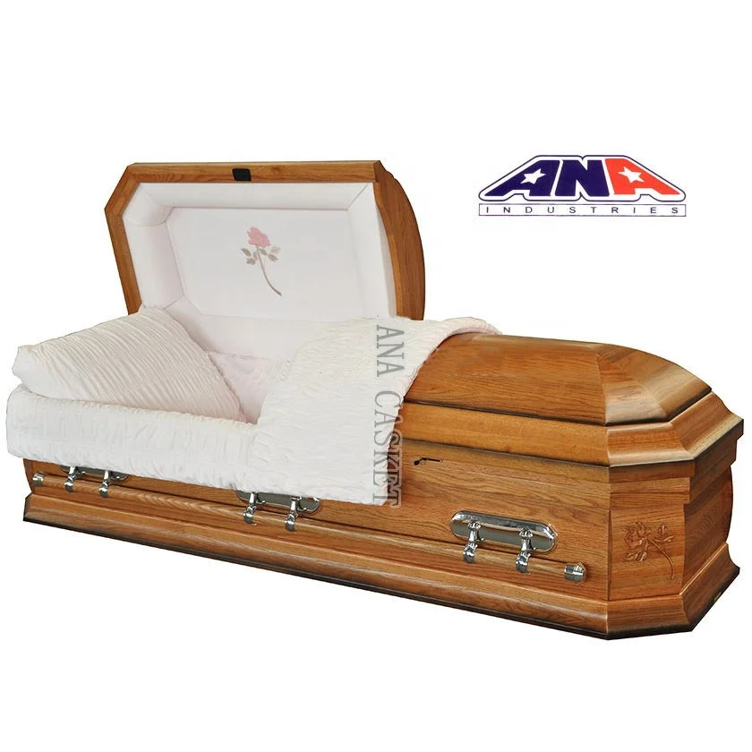 ANA fournitures Funéraires de style Américain En Bois Adulte Cercueil En Chêne à vendre