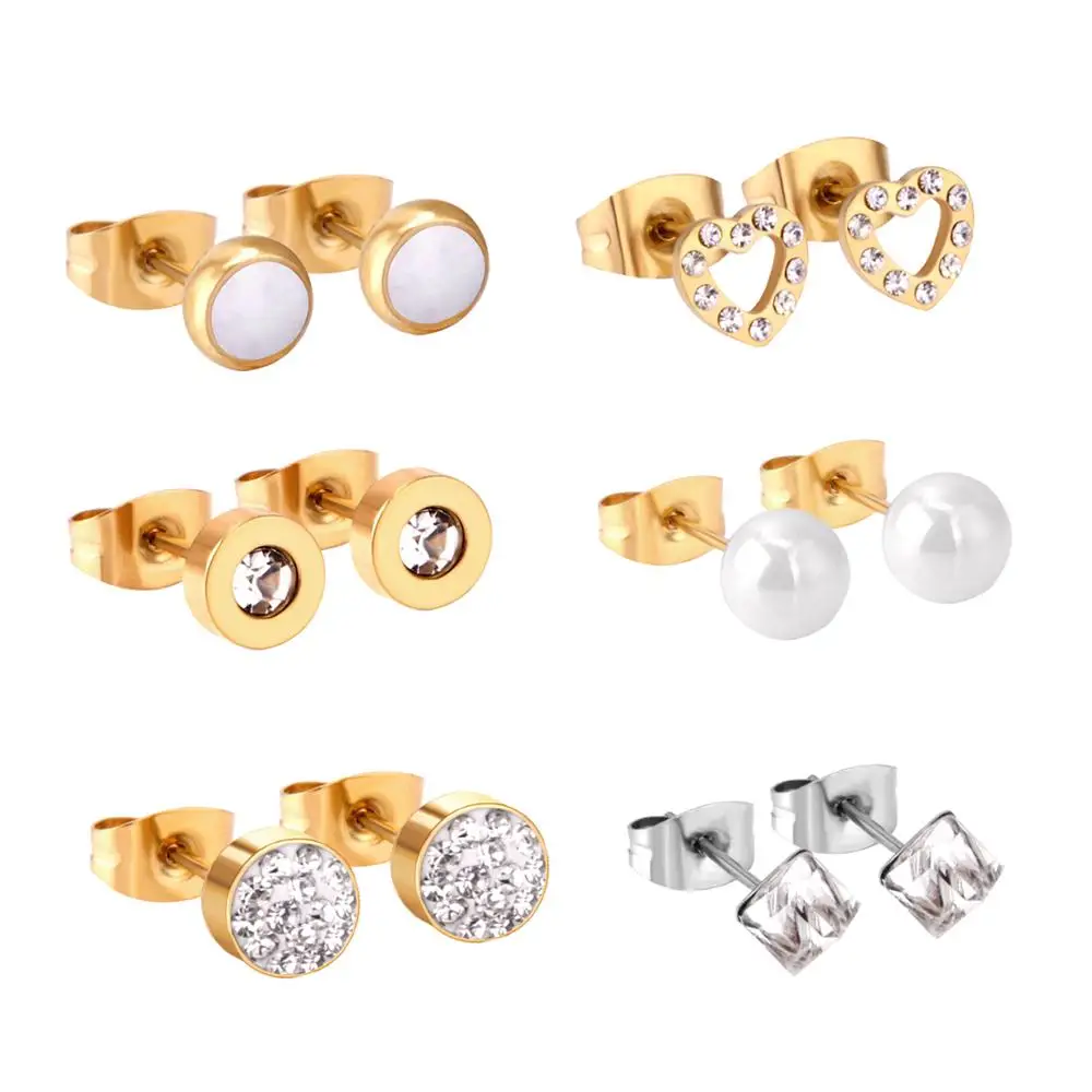 High Quality Earrings Gold Jewelry Earrings Stainless Steel Stud Earring Mix Designs
High Quality Earrings Gold Jewelry Earrings Stainless Steel Stud Earring Mix Designs