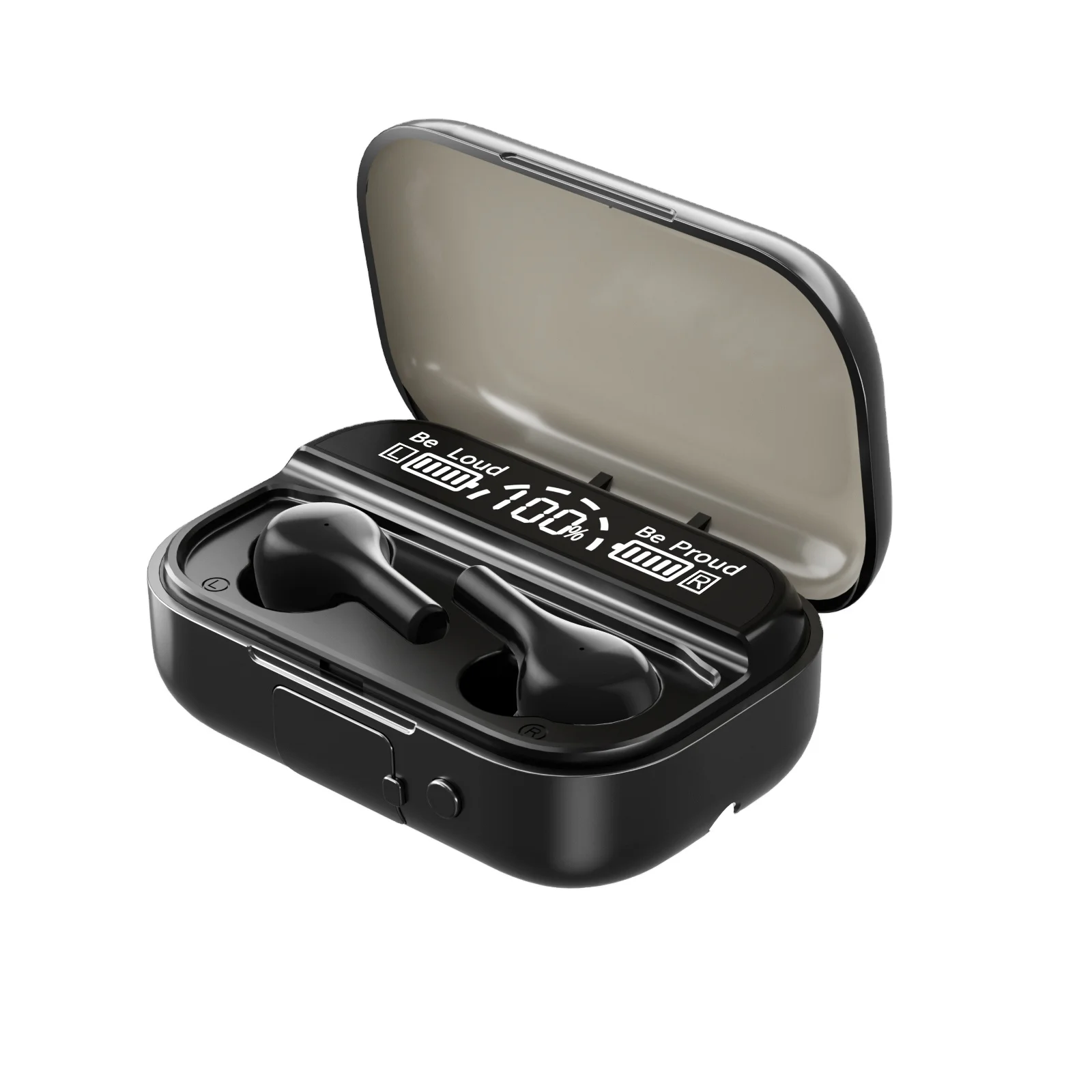Earbuds A16 in ear headset bluetooths ear phone deep bass technology TWS ear phone LED screen earhpone, Black
Earbuds A16 in ear headset bluetooths ear phone deep bass technology TWS ear phone LED screen earhpone, Black