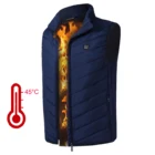New Design Black Washable Battery Usb Down Custom Men Heated Thermal Vest