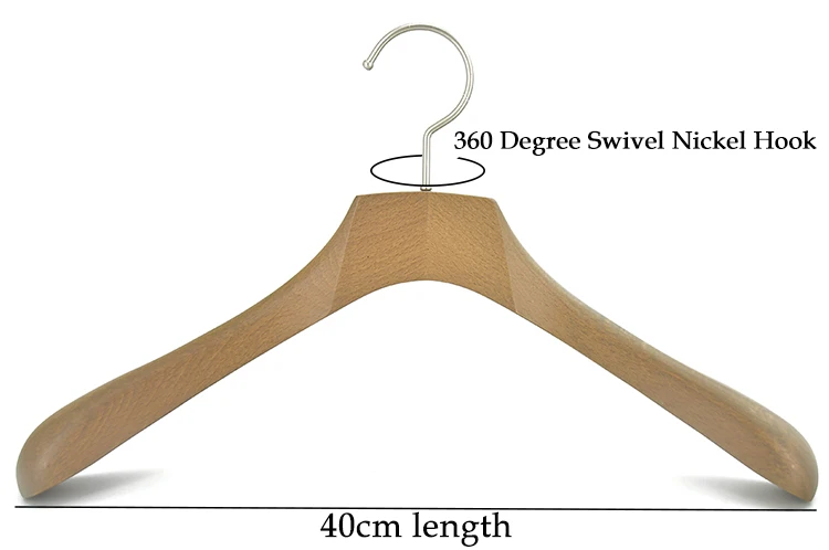 Luxury Wide Shoulder Wooden Clothes Suit Hangers Custom For Formal