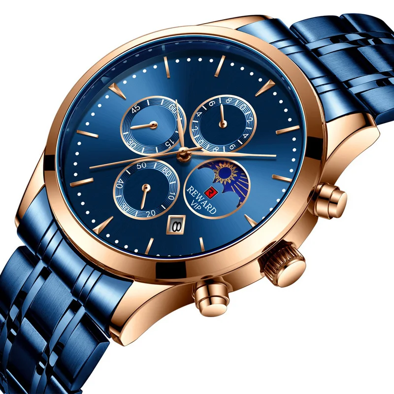 REWARD RD81007M Watch Hot Sell Luxury Watch Dial Business Casual Waterproof Steel Wristwatches Men Watches, 5 colors
REWARD RD81007M Watch Hot Sell Luxury Watch Dial Business Casual Waterproof Steel Wristwatches Men Watches, 5 colors