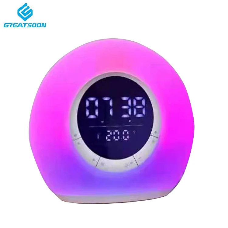 Kids Night Light Alarm Clock Colorful Light wireless LED Bedroom Wireless alarm clock speaker
Kids Night Light Alarm Clock Colorful Light wireless LED Bedroom Wireless alarm clock speaker