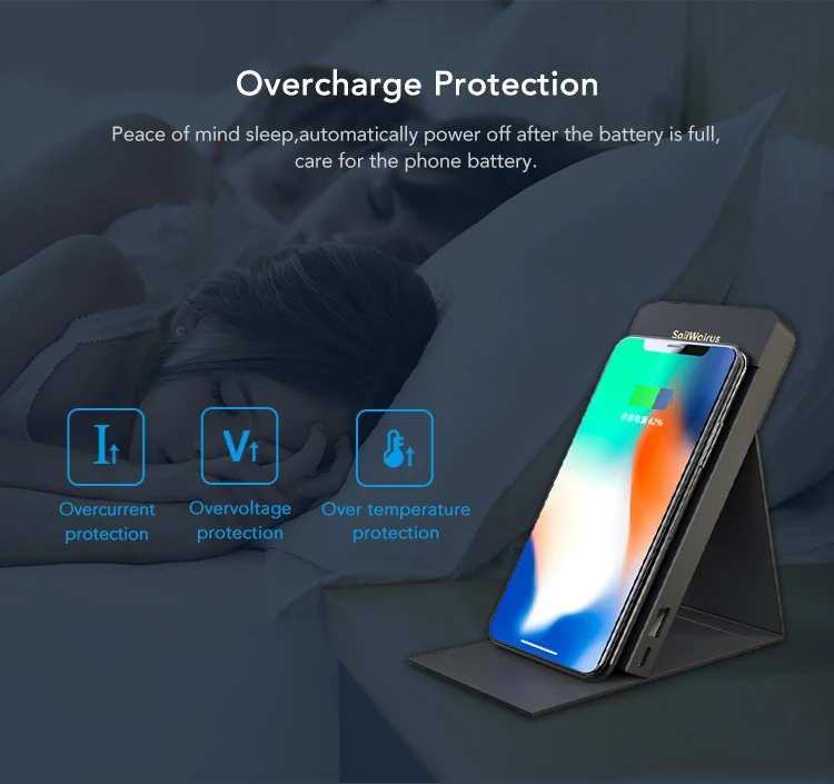 Most popular product ce rohs fcc portable fast charging universal wireless charger 8000mAh power bank pad for mobile phone - ANKUX.COM