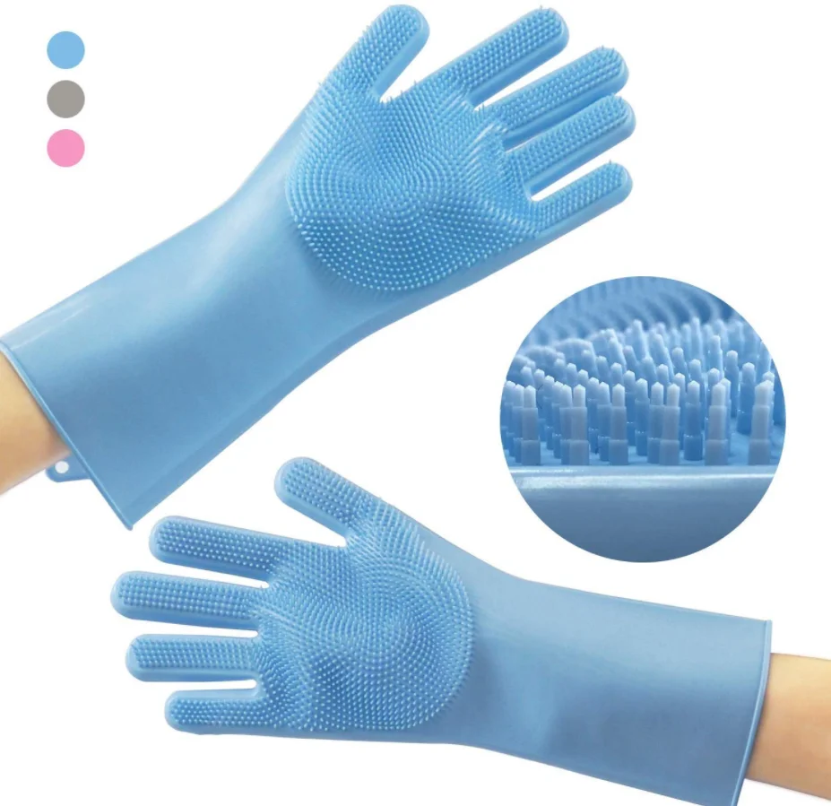 OKSILICONE Silicone Cleaning Mitten Dish Washing Mittens Durable Heat And Slip Resistant Long Rubber Cleaning Silicone Mitten, Pink/gray/blue/green/purple
OKSILICONE Silicone Cleaning Mitten Dish Washing Mittens Durable Heat And Slip Resistant Long Rubber Cleaning Silicone Mitten, Pink/gray/blue/green/purple