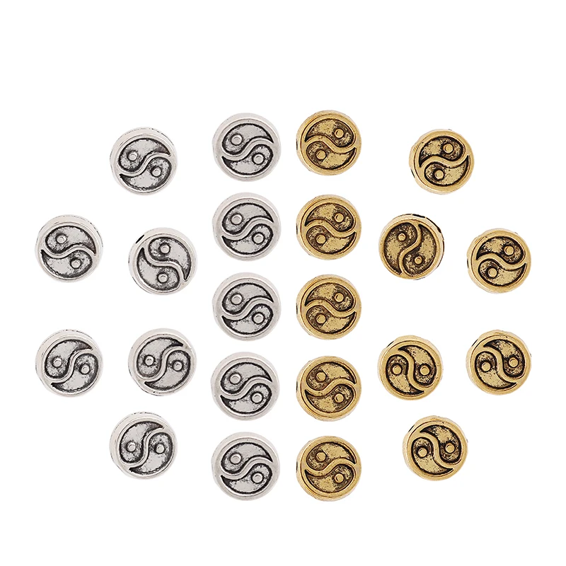 Antique Silver/Gold Yin Yang Spacer Beads 2 Sided for Necklace Bracelet Jewelry Making Findings
Antique Silver/Gold Yin Yang Spacer Beads 2 Sided for Necklace Bracelet Jewelry Making Findings