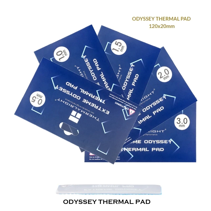 

Thermalright ODYSSEY Thermal Pad 12.8 W/mk Used For CPU / GPU / RAM / SSD, 120x20 85X45 120X120mm Silicone Gasket Mat 0.5-3mm, Grey