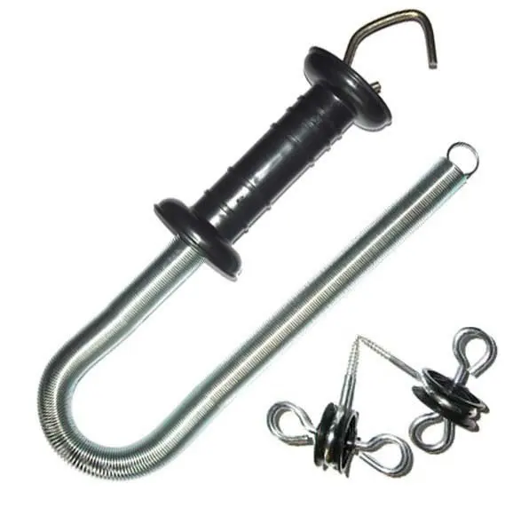 Diamond Hook and External 5M Spring Gate Handle HDL108 Plastic Handle Set with spring, Black or customized
Diamond Hook and External 5M Spring Gate Handle HDL108 Plastic Handle Set with spring, Black or customized