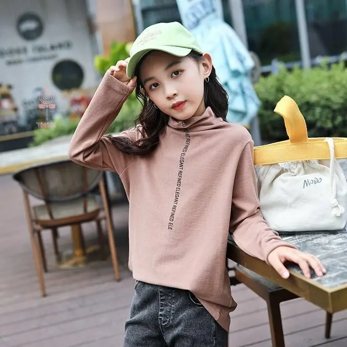 Children's long-sleeved T-shirt 2021 new medium and large girls foreign style autumn and winter clothes high-necked plus velvet
Children's long-sleeved T-shirt 2021 new medium and large girls foreign style autumn and winter clothes high-necked plus velvet
