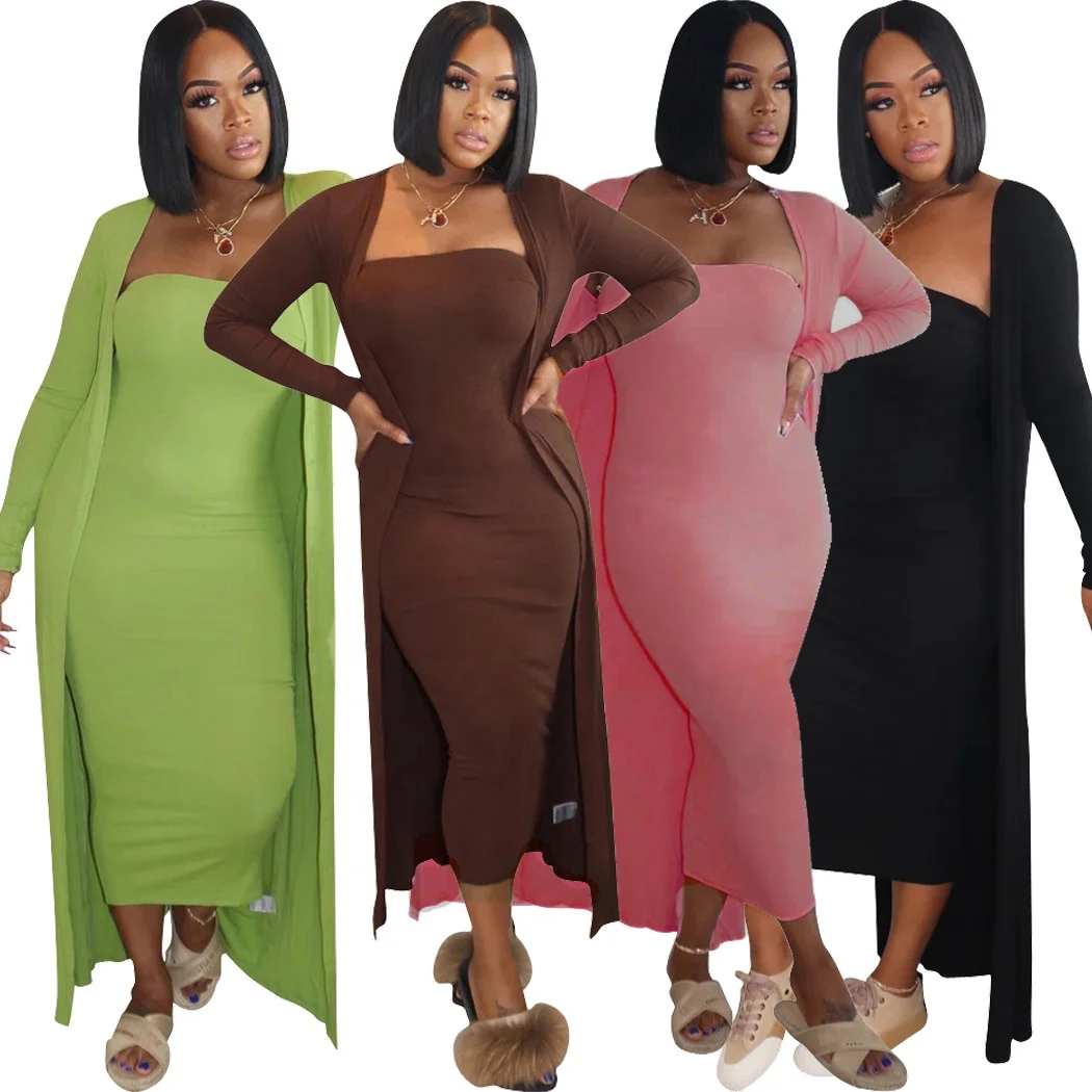 Womens Casual Wear Fat Women Casual 2 Piece Dress Set Bodycon Maxi Long Dresses Long Sleeve Coat Sexy Two Piece Outfits
Womens Casual Wear Fat Women Casual 2 Piece Dress Set Bodycon Maxi Long Dresses Long Sleeve Coat Sexy Two Piece Outfits