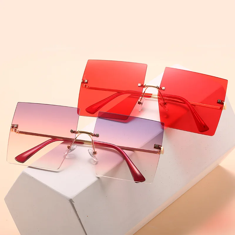 2021 new square frameless Sunglasses Women's Metal Fashion Sunglasses simple and elegant large frame sunglasses
2021 new square frameless Sunglasses Women's Metal Fashion Sunglasses simple and elegant large frame sunglasses