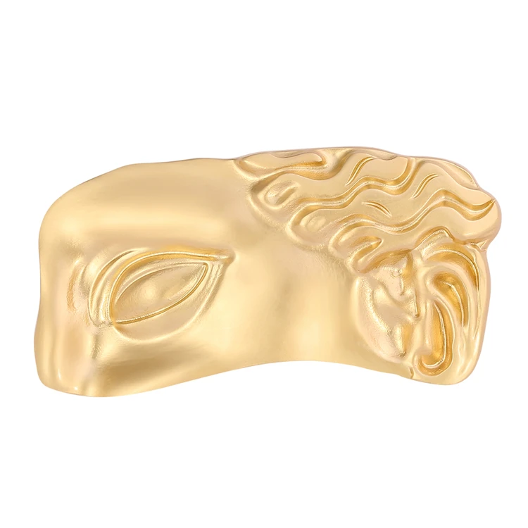 New Exaggerated Style Half Face Brooch Gold Color Metal Abstract Retro Polishing Brooch Ladies Abstract Art Accessories 
New Exaggerated Style Half Face Brooch Gold Color Metal Abstract Retro Polishing Brooch Ladies Abstract Art Accessories