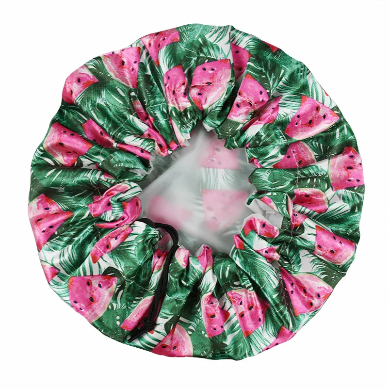 2021 New African wax print kids Custom Double layer Colorful fruit pattern waterproof toddler bath baby shower cap for kids, Picture
2021 New African wax print kids Custom Double layer Colorful fruit pattern waterproof toddler bath baby shower cap for kids, Picture