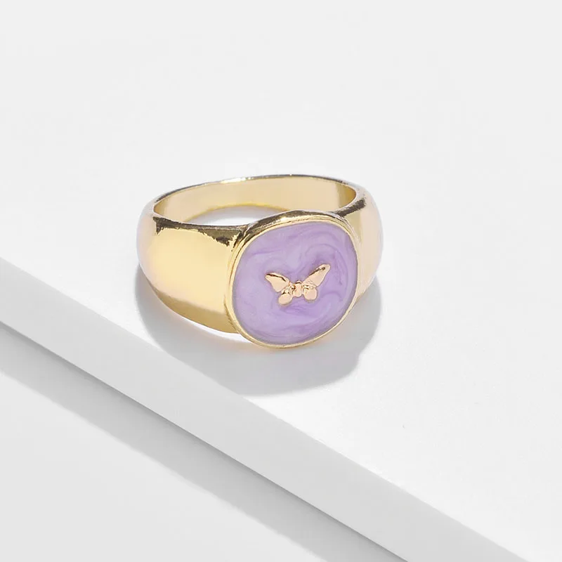 Trendy Geometric Colorful Drip Glaze Butterfly Moon Sun Round Metal Ring Women Girls Lovely Jewelry Accessories Gifts
Trendy Geometric Colorful Drip Glaze Butterfly Moon Sun Round Metal Ring Women Girls Lovely Jewelry Accessories Gifts