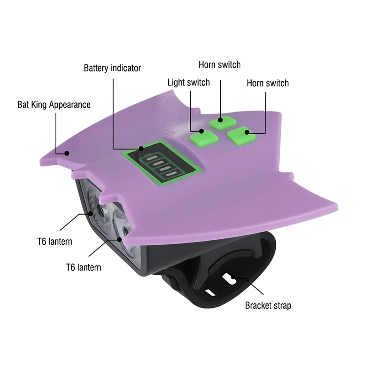 2 T6 Bat King Led Bicycle Headlight 1500Mah Power Beam 50m Rechargeable Waterproof Cycling Lights 300lm Bicycle Horn Light
2 T6 Bat King Led Bicycle Headlight 1500Mah Power Beam 50m Rechargeable Waterproof Cycling Lights 300lm Bicycle Horn Light