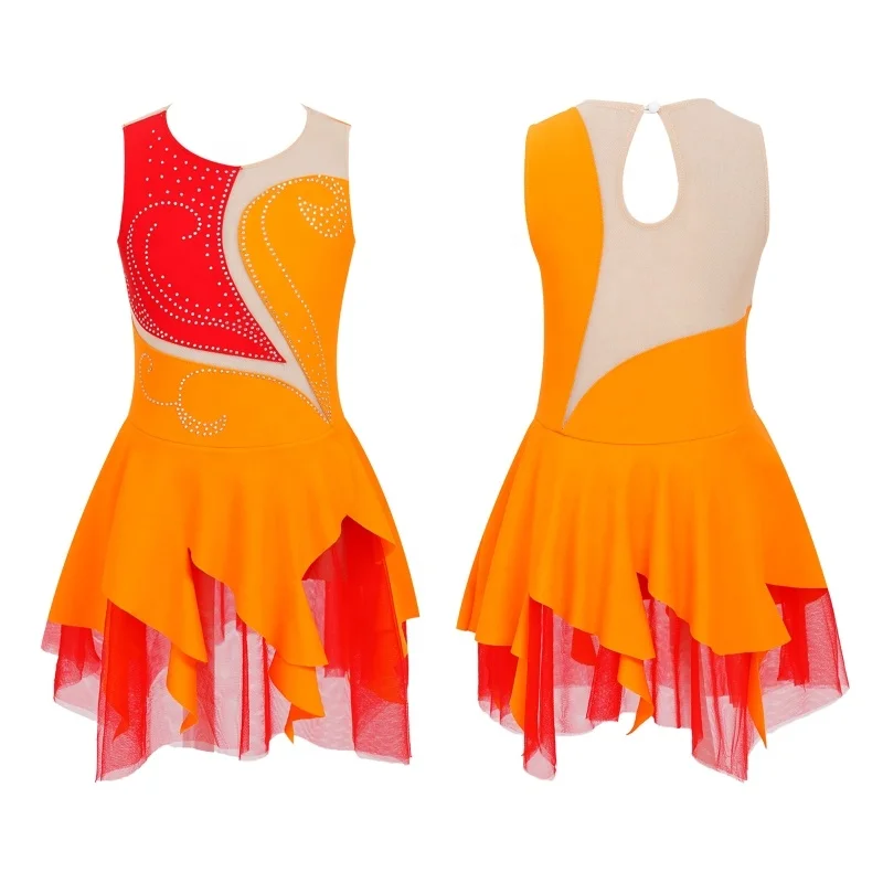 Kids Girls Stylish Clothing Sleeveless Round Neckline Rhinestone Decorated Patchwork Style Hollow Back Skating Dance Dress
Kids Girls Stylish Clothing Sleeveless Round Neckline Rhinestone Decorated Patchwork Style Hollow Back Skating Dance Dress