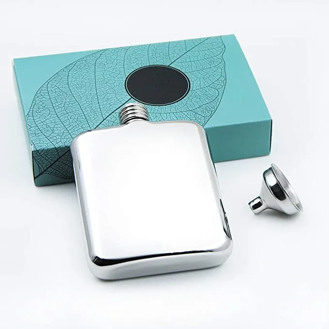 6oz acetabular flask square 18/8 stainless steel hip flask mirror decoration with funnel-, Customizable
6oz acetabular flask square 18/8 stainless steel hip flask mirror decoration with funnel-, Customizable