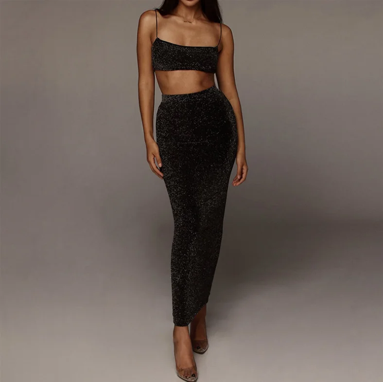 New Spring 2019 Women Wear With Shoulder Straps Low Vest High Waistband Buttocks And Half Length Skirt Suit, As picture
New Spring 2019 Women Wear With Shoulder Straps Low Vest High Waistband Buttocks And Half Length Skirt Suit, As picture