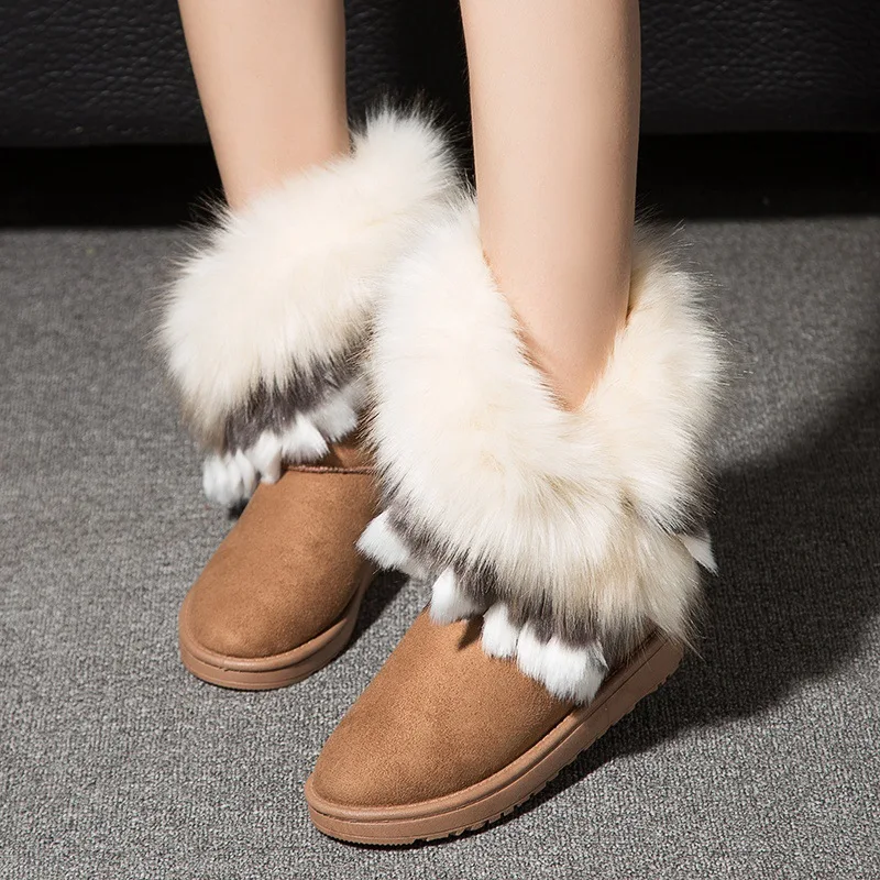 New arrival ladies boots outdoor suede furry fur leather ankle winter women's snow boots
New arrival ladies boots outdoor suede furry fur leather ankle winter women's snow boots
