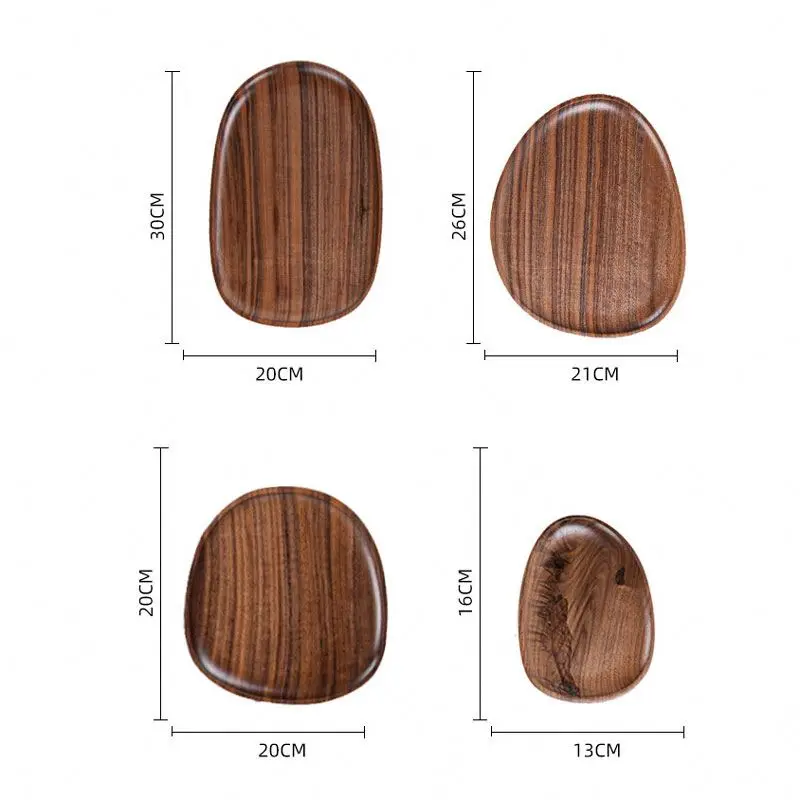 Wholesale kitchen restaurant large black walnut wood plate fruit pizza wood tray, Wood color
Wholesale kitchen restaurant large black walnut wood plate fruit pizza wood tray, Wood color