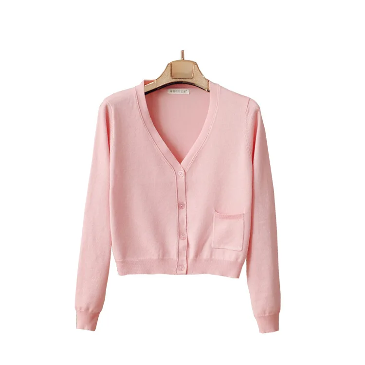 Cardigan Jacket Women's knitting autumn new pink V-neck short short versatile small fragrance ins sweater
Cardigan Jacket Women's knitting autumn new pink V-neck short short versatile small fragrance ins sweater