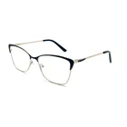 New arrivals custom women fashion durable half metal eyewear stainless optical glasses frame