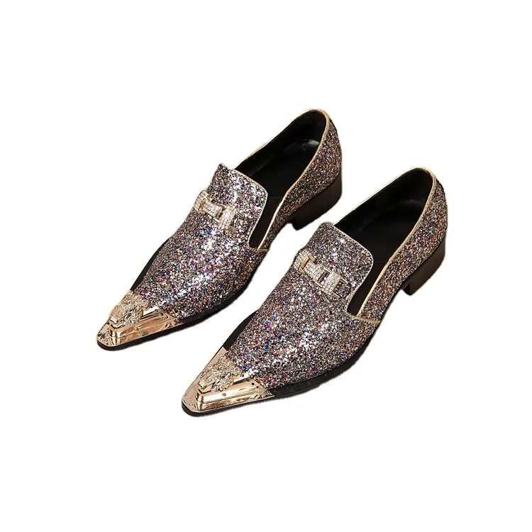 BM054 Sequin Snakeskin Pattern Men Dress Shoes Party High Heel Shoes Men Steel Pointed Toe Buckle Zapatos Hombre Male Shoe, As the picture
BM054 Sequin Snakeskin Pattern Men Dress Shoes Party High Heel Shoes Men Steel Pointed Toe Buckle Zapatos Hombre Male Shoe, As the picture