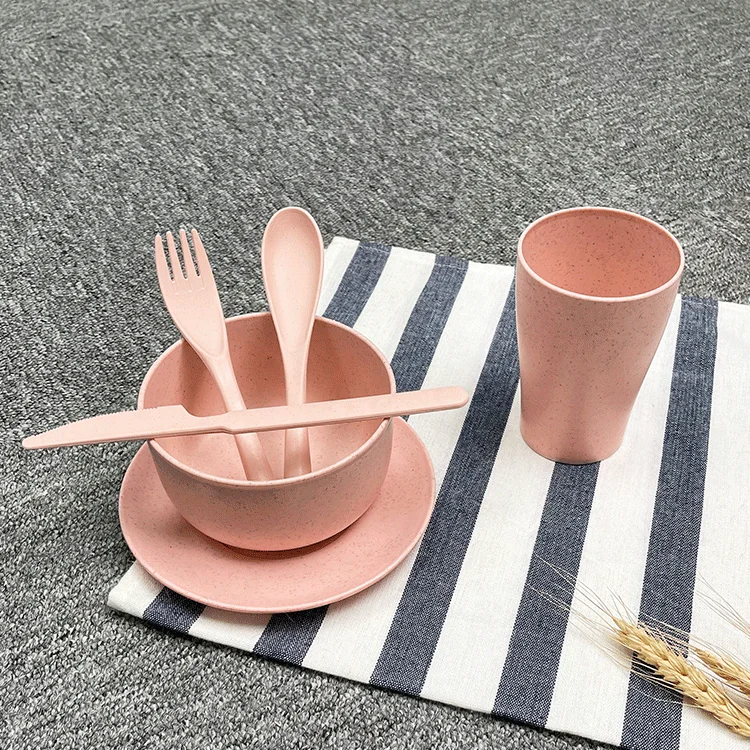 BPA Free Kids Spoon Fork Knife Bowl Cup Plate Wheat Straw Lightweight Dinnerware Sets, Set of Food Tableware
BPA Free Kids Spoon Fork Knife Bowl Cup Plate Wheat Straw Lightweight Dinnerware Sets, Set of Food Tableware
