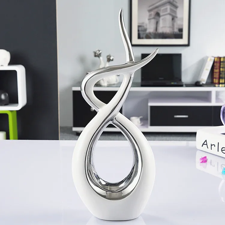2020 unique design hotel office decoration crafts exquisite glazed ceramic home decoration, Silver/white
2020 unique design hotel office decoration crafts exquisite glazed ceramic home decoration, Silver/white