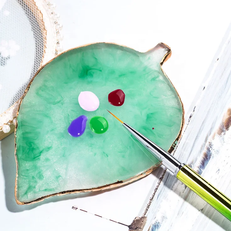 Hot Selling Leave Shape Painting Tray Nail Palette Crystal Resin Gold-plated Rhinestone Tray Nail Art Manicure Tools
Hot Selling Leave Shape Painting Tray Nail Palette Crystal Resin Gold-plated Rhinestone Tray Nail Art Manicure Tools