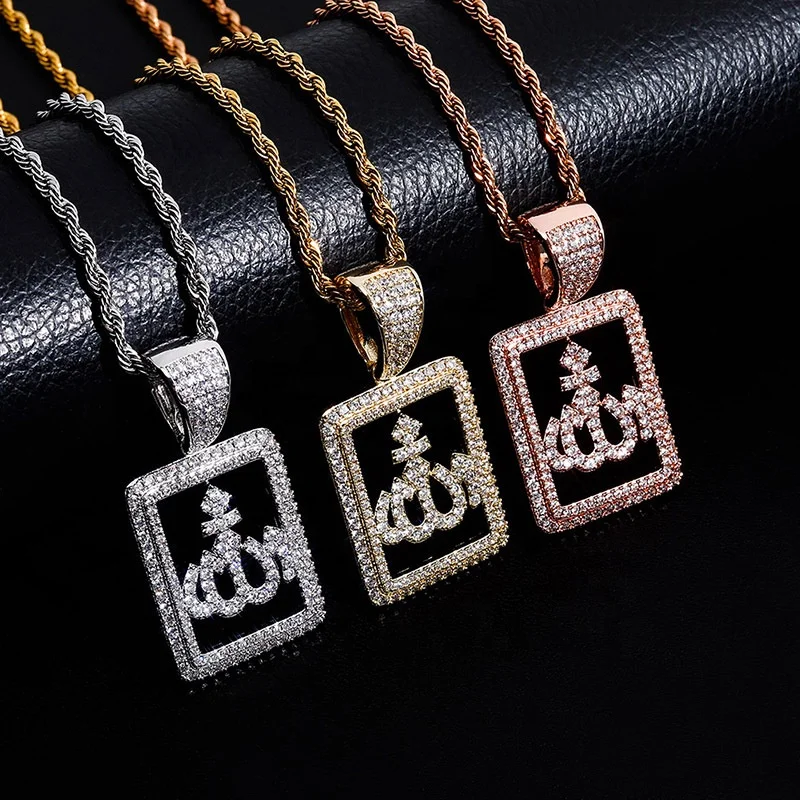 New Allah Pendant Necklace Iced Out Cubic Zirconia Square Pendants Rope Chains Hip Hop Jewelry Peace Love Bling Bling Necklaces, Color,silver,rose
New Allah Pendant Necklace Iced Out Cubic Zirconia Square Pendants Rope Chains Hip Hop Jewelry Peace Love Bling Bling Necklaces, Color,silver,rose