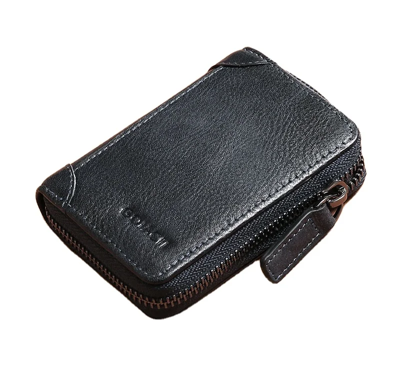 High Quality Custom Logo Slim RFID Card Holder for Travel and Work Genuine Leather Card Wallet Men, 3 colors
High Quality Custom Logo Slim RFID Card Holder for Travel and Work Genuine Leather Card Wallet Men, 3 colors