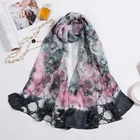 Wholesale 2019 new style colorful polyester feel viscose lace muslim head scarf for summer