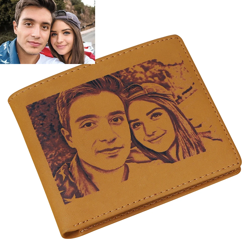 Engraved Photo Genuine Leather Wallet Creative Men's Gift Card Holder Personalized Custom Inscription Male Purse Picture Wallet
Engraved Photo Genuine Leather Wallet Creative Men's Gift Card Holder Personalized Custom Inscription Male Purse Picture Wallet