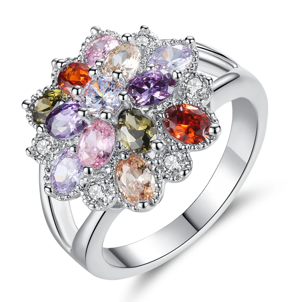 2020 Colorful Diamond Rings Jewelry Ice Flower Zircon Ring Classic Wedding Ring For Women
2020 Colorful Diamond Rings Jewelry Ice Flower Zircon Ring Classic Wedding Ring For Women