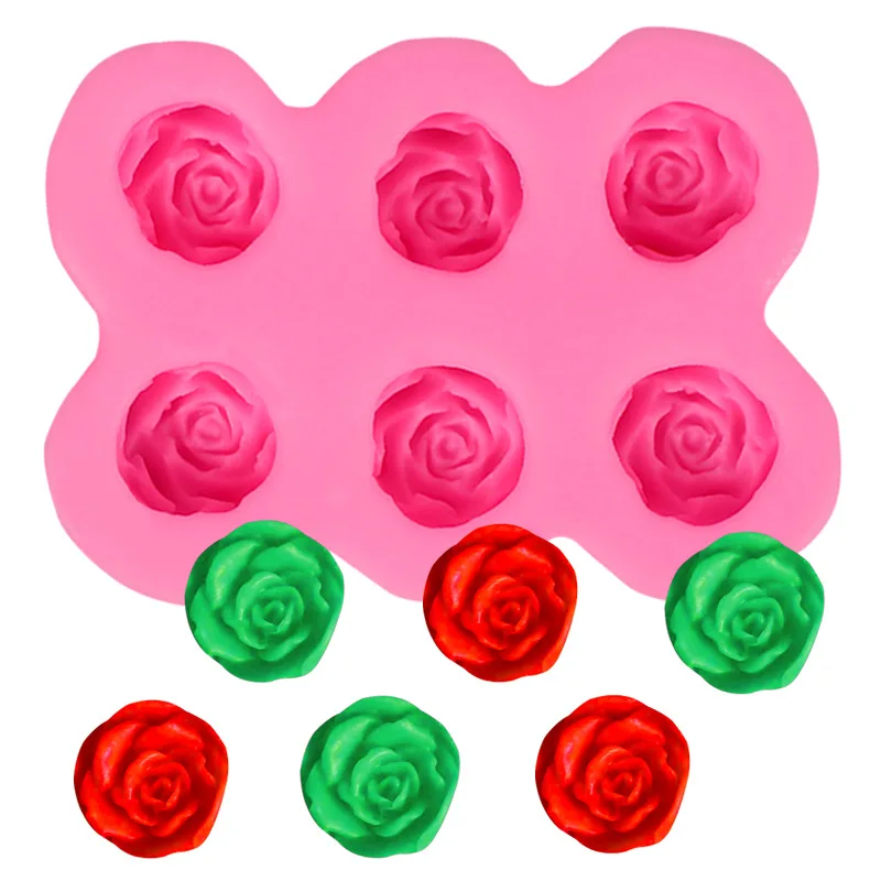 6 with Rose Flower Shape Silicone Mold Fondant Chocolate Cake Pastry Decoration Mold Handmade Soap Handicraft Mold Accessories
6 with Rose Flower Shape Silicone Mold Fondant Chocolate Cake Pastry Decoration Mold Handmade Soap Handicraft Mold Accessories