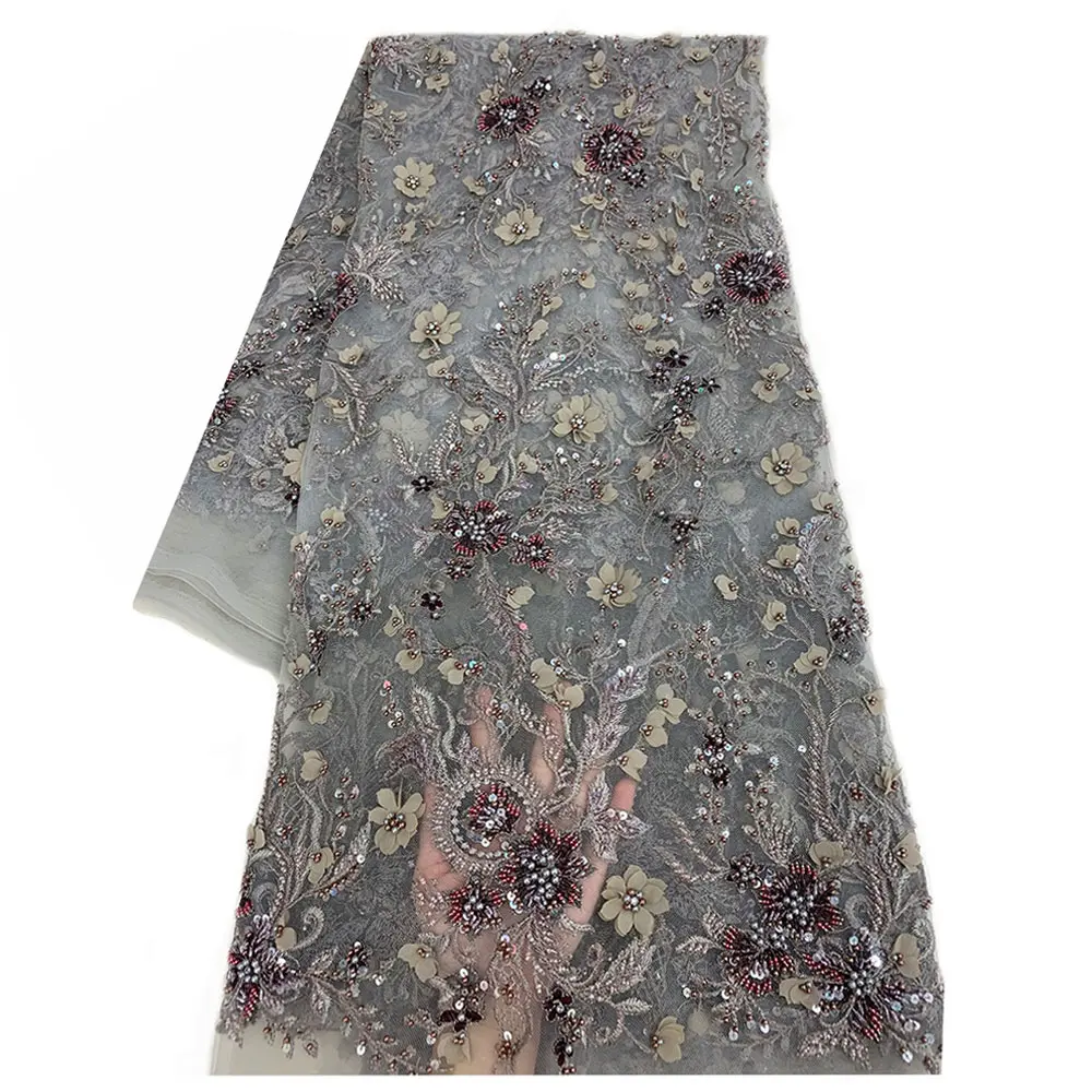 French Luxury Khaki Heavy Beaded Sequins Embroidery Tulle Mesh With Rhinestone Lace Fabric Handmade By Yard For Lady Party Dress, Navy blue, gray, black, wine, purple, customized
French Luxury Khaki Heavy Beaded Sequins Embroidery Tulle Mesh With Rhinestone Lace Fabric Handmade By Yard For Lady Party Dress, Navy blue, gray, black, wine, purple, customized