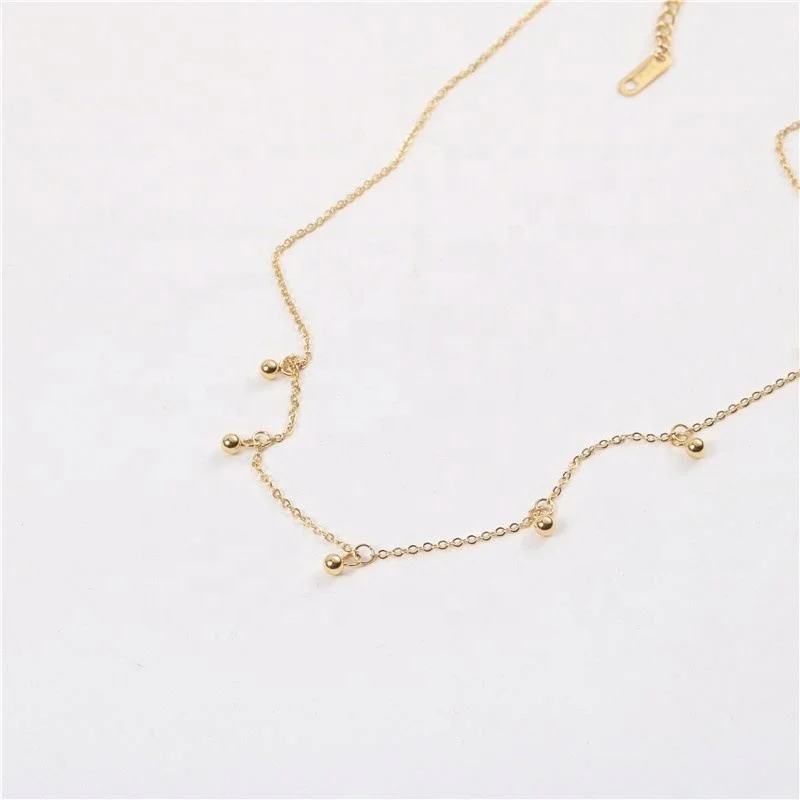 Jewelry 18K Gold Plated A String Little Beads Pendant Superfine simple stylish beads necklace for women men
Jewelry 18K Gold Plated A String Little Beads Pendant Superfine simple stylish beads necklace for women men
