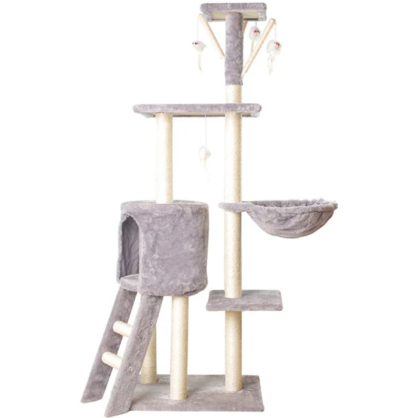 High Quailty Five-story Luxury Cat Climbing Frame Cat Tree with Hammock and Scratching, Grey
High Quailty Five-story Luxury Cat Climbing Frame Cat Tree with Hammock and Scratching, Grey