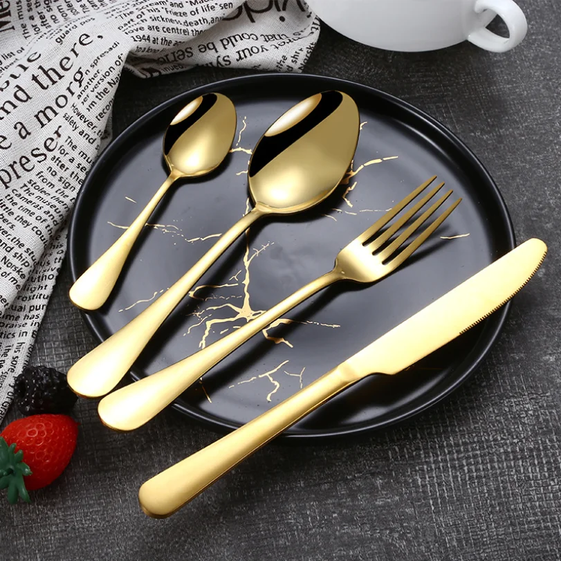 Hot Selling Metal Flatware Silverware Wholesale Royal Doulton Hotel Spoon Fork Knife 4pcs Rose Gold Cutlery Set, Silver,gold,rose gold,black,colorful
Hot Selling Metal Flatware Silverware Wholesale Royal Doulton Hotel Spoon Fork Knife 4pcs Rose Gold Cutlery Set, Silver,gold,rose gold,black,colorful