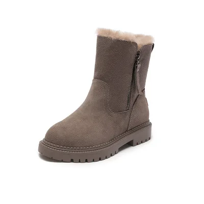 2020 Winter Chunky Snow Boots Women Suede Leather Warm Platform Ankle Boots Fashion Lace up Ladies Booties Thick Fur Flat Autumn
2020 Winter Chunky Snow Boots Women Suede Leather Warm Platform Ankle Boots Fashion Lace up Ladies Booties Thick Fur Flat Autumn