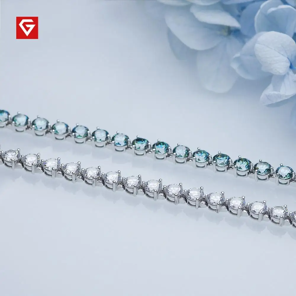12CT Moissanite Bracelets For Women 9K/14k/18K white gold 4MM White D color Round cut shape for Engagement Bracelet,Christmas Gi
12CT Moissanite Bracelets For Women 9K/14k/18K white gold 4MM White D color Round cut shape for Engagement Bracelet,Christmas Gi