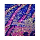 China factory two tone satin polyester organza 3mm reversible material mesh dress sequin lace fabric