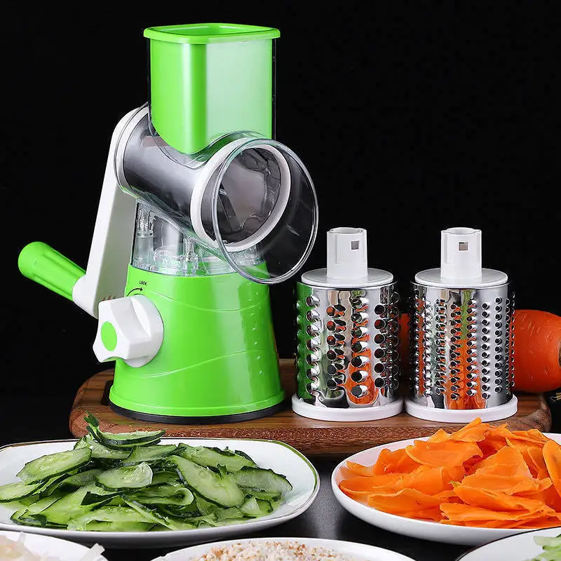 MJ Wholesale multifunctional vegetable cutter hand-cranked rotary grater kitchen 3 in 1 roller vegetable cutter, White, blue
MJ Wholesale multifunctional vegetable cutter hand-cranked rotary grater kitchen 3 in 1 roller vegetable cutter, White, blue