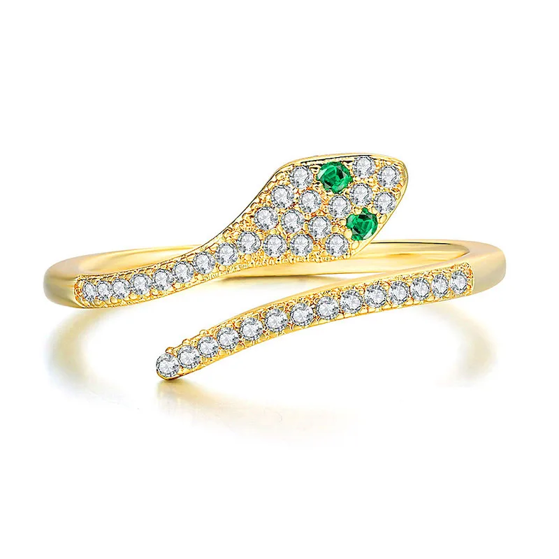 2020 fashion rings Animal diamond 925 sterling silver snake wrap ring finger Ring Jewelry, Gold+red gold+green
2020 fashion rings Animal diamond 925 sterling silver snake wrap ring finger Ring Jewelry, Gold+red gold+green