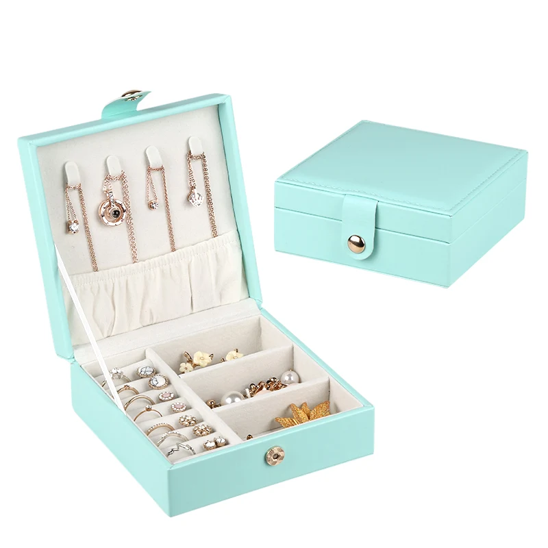 Wholesale Custom Logo Small Square Travel Jewelry Box PU Leather Ring Earring Necklace Jewellery Girl Lady Organizer joyero Case, White,blue
Wholesale Custom Logo Small Square Travel Jewelry Box PU Leather Ring Earring Necklace Jewellery Girl Lady Organizer joyero Case, White,blue