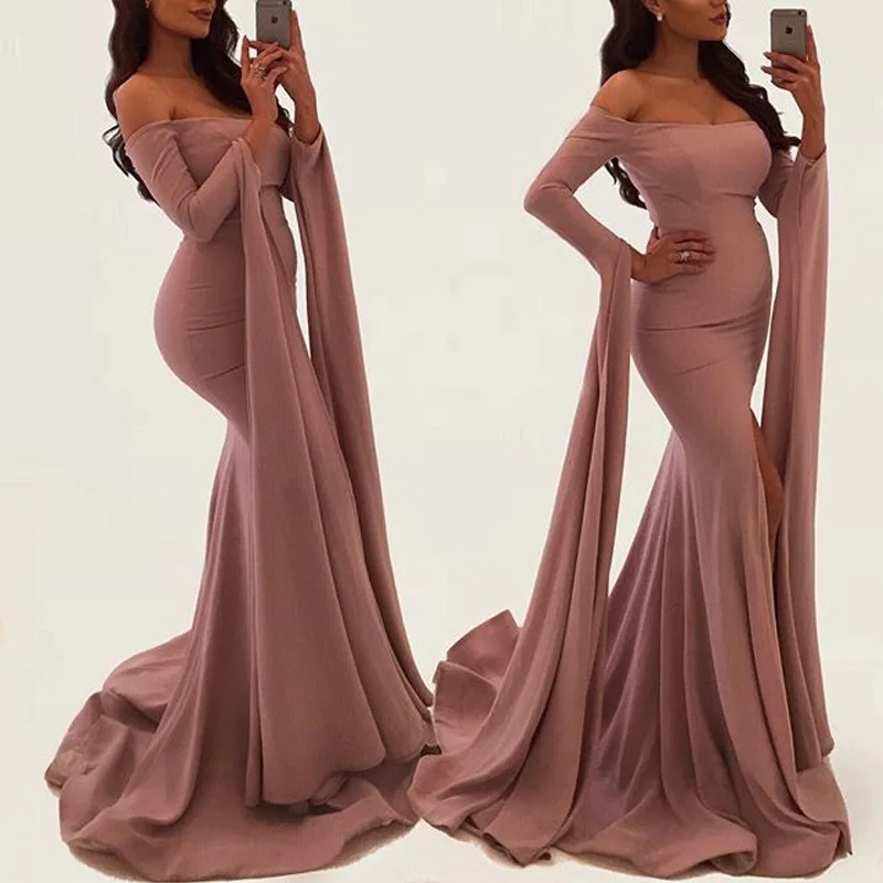 Fashion Ball Gown Split Solid Color Long sleeve Plus Size Dress For women, Customized colors
Fashion Ball Gown Split Solid Color Long sleeve Plus Size Dress For women, Customized colors