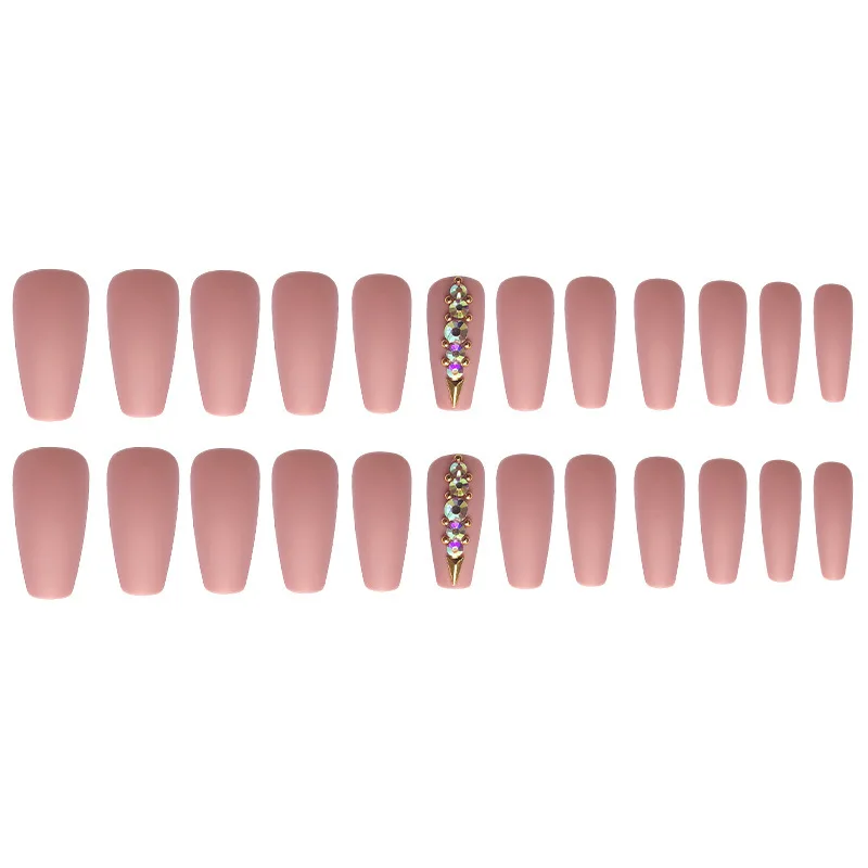 24 Pcs Long Ballet Nail Scrub Artificial Nail Patch, Fleshy Skin with Jeweled Press on Nails, Transparent
24 Pcs Long Ballet Nail Scrub Artificial Nail Patch, Fleshy Skin with Jeweled Press on Nails, Transparent