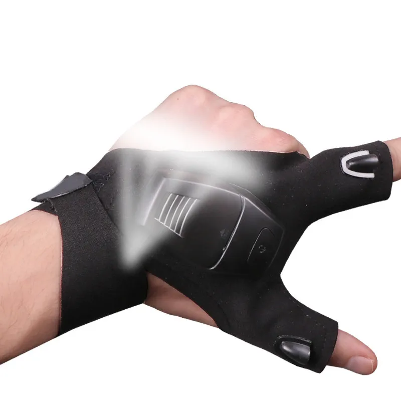 New Style Outdoor Durable Breathable Men Finger-less Left or Right Interchangeable Fishing Gloves with LED Flashlight, Black
New Style Outdoor Durable Breathable Men Finger-less Left or Right Interchangeable Fishing Gloves with LED Flashlight, Black