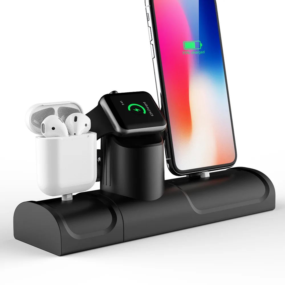 2022 New Products 3 in 1 Charging Stand Silicone Watch Stand Mobile Phone Holders Charger For iPhone/ IWatch / AirPods, Black,white,custom
2022 New Products 3 in 1 Charging Stand Silicone Watch Stand Mobile Phone Holders Charger For iPhone/ IWatch / AirPods, Black,white,custom